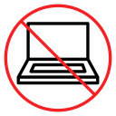No laptop sign icon