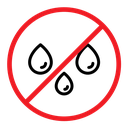 No leakage sign Color Outline icon