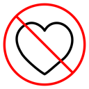 No love sign icon