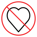 No love sign icon