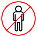 No man sign icon