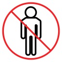 No man sign icon