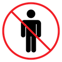 No man sign icon