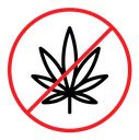 No Marijuana sign icon
