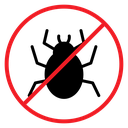 No Mite sign Color Outline icon