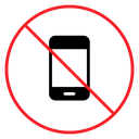 No mobile phone sign icon