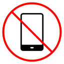 No mobile phone sign icon