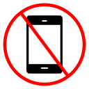 No mobile phone sign icon