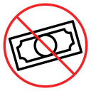 No money sign icon