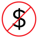 No money sign icon