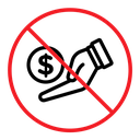 No money sign icon