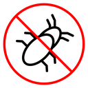 No parasitic insects sign icon