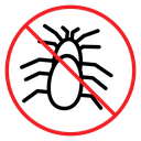 No parasitic insects sign icon