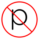No parking sign icon