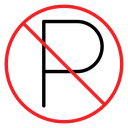 No parking sign icon