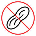 No peanut sign icon