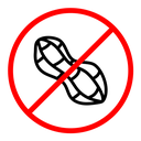 No peanut sign icon