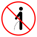 No peeing sign Color Outline icon