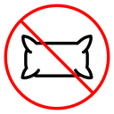 No pillow sign icon