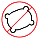 No pillow sign icon