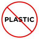 No plastic sign icon