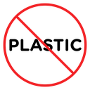 No plastic sign icon