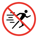 No running sign icon
