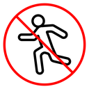 No running sign icon