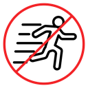 No running sign icon