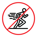 No running sign Color Outline icon
