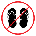 No sandals sign icon