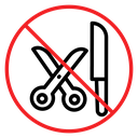 No scissors or no knives sign icon