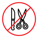 No scissors or no knives sign icon
