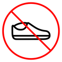 No shoes sign icon