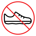 No shoes sign icon