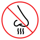 No smell sign icon