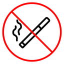 No smoking cigarette sign icon