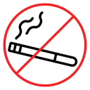 No smoking cigarette sign icon