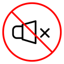 No sound sign icon