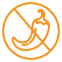 No spicy hot chilli icon