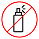 No spray can allowed sign icon