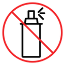 No spray can allowed sign icon