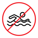 No swimming sign (2) icon