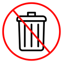 No trash icon