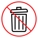 No trash icon