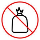 No trash sign Color Outline icon