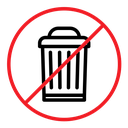 No trash icon
