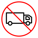 No truck sign icon