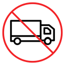 No truck sign icon
