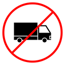 No truck sign icon